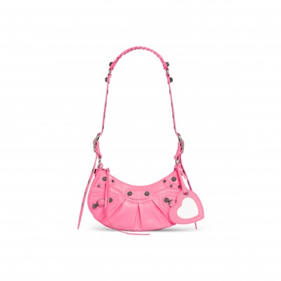 BALENCIAGA WOMEN'S LE CAGOLE SHOULDER BAG XS IN PINK 6713091SG9Y5812 (25.9*16*9.9cm)